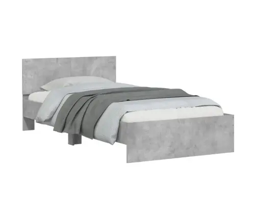 Voodiraam Peatsiga, Betoonhall, 100X 200 cm Tehispuit