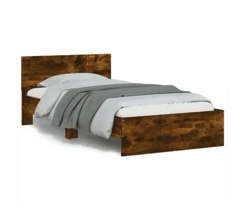 Gulta Bez Matrača, Ar Galvgali, Ozola Krāsa, 100X200 Cm Vidaxl