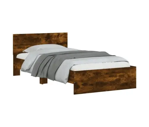 Gulta Bez Matrača, Ar Galvgali, Ozola Krāsa, 100X200 Cm Vidaxl