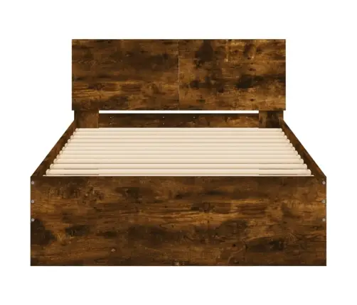 Gulta Bez Matrača, Ar Galvgali, Ozola Krāsa, 100X200 Cm Vidaxl