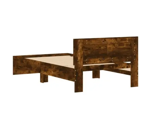 Gulta Bez Matrača, Ar Galvgali, Ozola Krāsa, 100X200 Cm Vidaxl