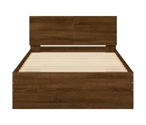 Gulta Bez Matrača, Ar Galvgali, Brūna Ozola, 100X200 Cm Vidaxl