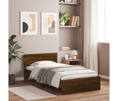 Gulta Bez Matrača, Ar Galvgali, Brūna Ozola, 100X200 Cm Vidaxl