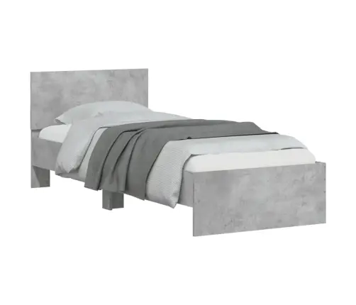 Voodiraam Peatsiga, Betoonhall, 90 X 190 cm Tehispuit