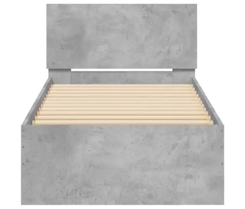 Voodiraam Peatsiga, Betoonhall, 90 X 190 cm Tehispuit