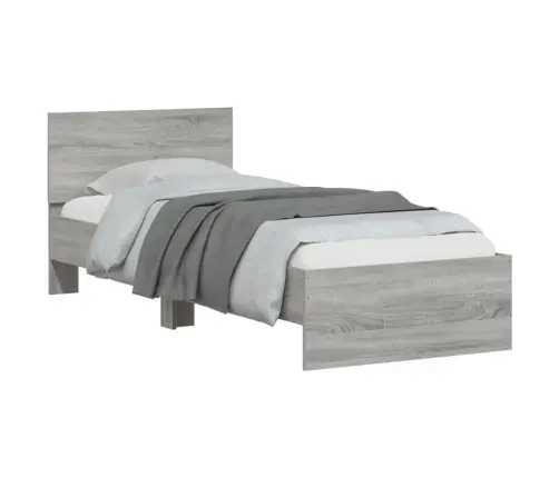 Lovos Rėmas Su Galvūgaliu, Pilkas Ąžuolo, 90X190cm Mediena