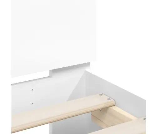 Voodiraam Peatsi Ja Led-Tuledega,Valge , 75X190 Cm