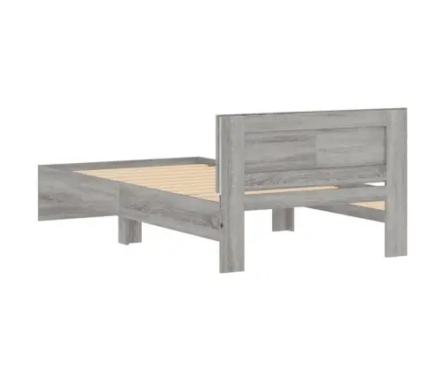 Gultas Rāmis Ar Galvgali Un Led, Pelēka Ozola, 100X200 Cm Vidaxl Gultas Rāmis Ar Galvgali Un Led, Pelēka Ozola, 100X200 Cm Vidaxl