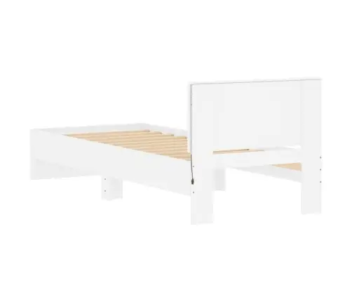 Gultas Rāmis Ar Galvgali Un Led, Balts, 90X200 Cm Vidaxl Gultas Rāmis Ar Galvgali Un Led, Balts, 90X200 Cm Vidaxl