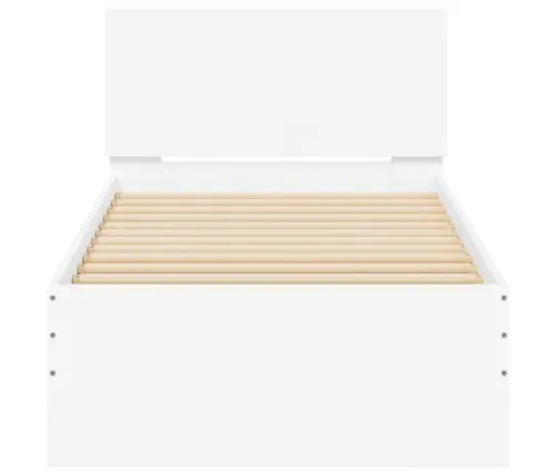 Lovos Rėmas Su Galvūgaliu Ir Led Lemputėmis, Baltas, 90X190Cm