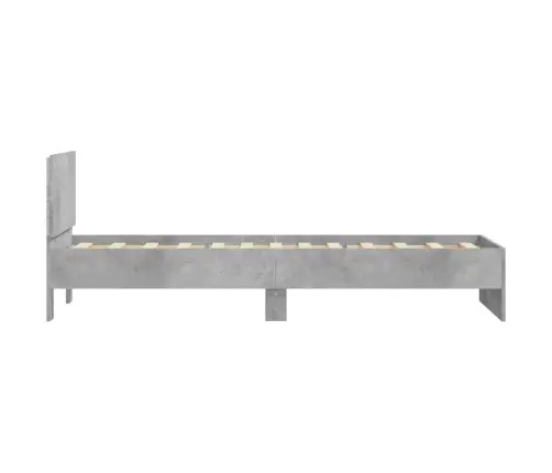 Gultas Rāmis Ar Galvgali Un Led, Betona Pelēks, 90X190 Cm Vidaxl Gultas Rāmis Ar Galvgali Un Led, Betona Pelēks, 90X190 Cm Vidaxl