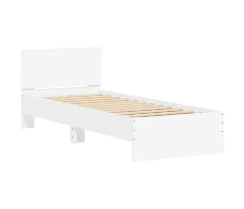 Lovos Rėmas Su Galvūgaliu Ir Led Lemputėmis, Baltas, 75X190Cm