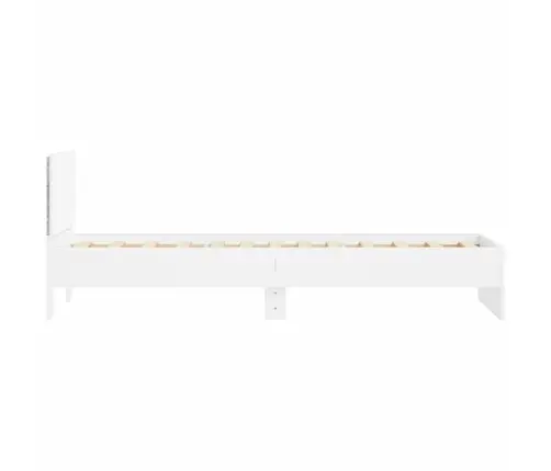 Lovos Rėmas Su Galvūgaliu Ir Led Lemputėmis, Baltas, 75X190Cm