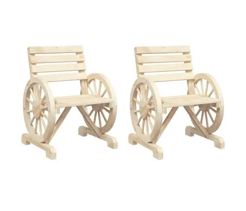 Dārza Krēsli, 2 Gab., 58X58X78,5 Cm, Egles Masīvkoks Vidaxl