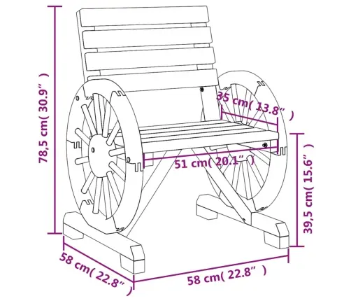 Dārza Krēsli, 2 Gab., 58X58X78,5 Cm, Egles Masīvkoks Vidaxl