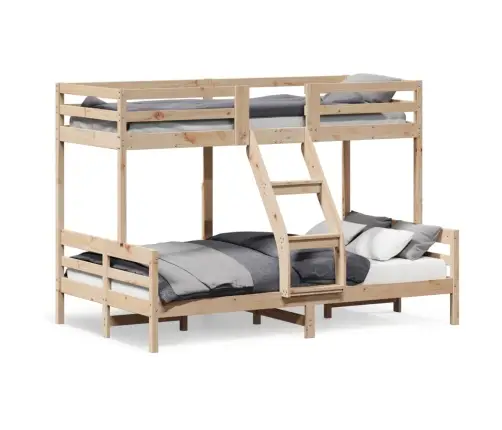 Divstāvu Gulta, 80X200/120X200 Cm, Priedes Masīvkoks Vidaxl