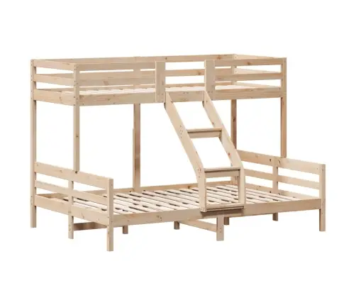 Divstāvu Gulta, 80X200/140X200 Cm, Priedes Masīvkoks Vidaxl