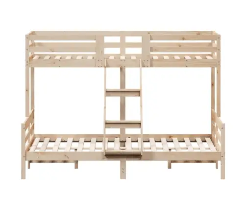 Divstāvu Gulta, 80X200/140X200 Cm, Priedes Masīvkoks Vidaxl