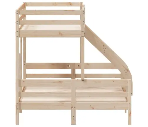 Divstāvu Gulta, 80X200/140X200 Cm, Priedes Masīvkoks Vidaxl