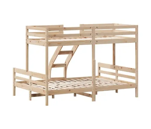 Divstāvu Gulta, 80X200/140X200 Cm, Priedes Masīvkoks Vidaxl