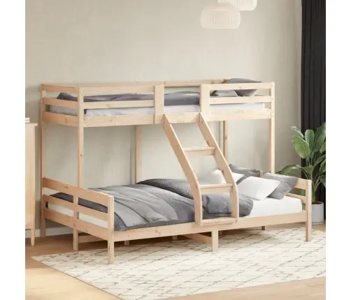 Divstāvu Gulta, 80X200/140X200 Cm, Priedes Masīvkoks Vidaxl