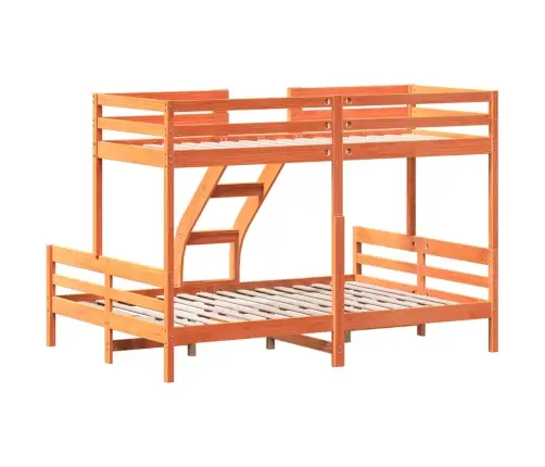 Dviaukštė Lova, 80X200/140X200cm Vaško Ruda, Pušies Masyvas