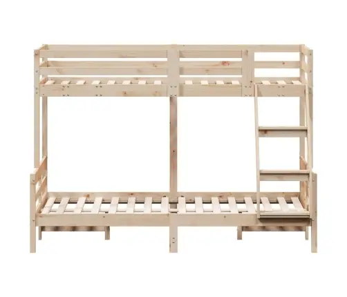 Divstāvu Gulta, 80X200/120X200 Cm, Priedes Masīvkoks Vidaxl