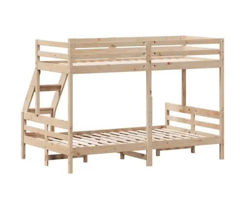 Divstāvu Gulta, 80X200/120X200 Cm, Priedes Masīvkoks Vidaxl