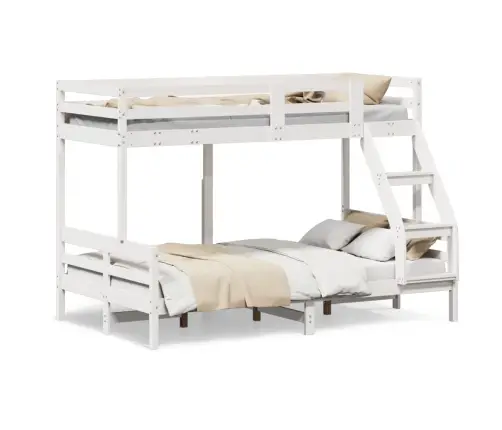 Narivoodi, 80X200/120X200 cm Valge, Männipuit