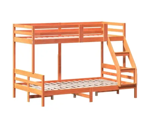 Dviaukštė Lova, 80X200/120X200cm Vaško Ruda, Pušies Masyvas