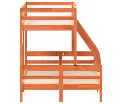 Dviaukštė Lova, 80X200/120X200cm Vaško Ruda, Pušies Masyvas