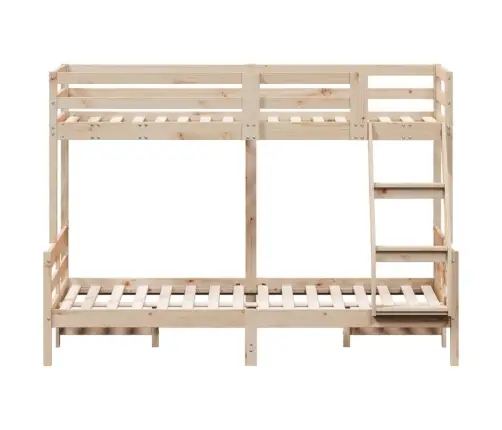 Divstāvu Gulta, 90X200/120X200 Cm, Priedes Masīvkoks Vidaxl