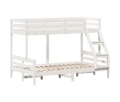 Divstāvu Gulta, 90X200/120X200 Cm, Balta, Priedes Masīvkoks Vidaxl Divstāvu Gulta, 90X200/120X200 Cm, Balta, Priedes Masīvkoks Vidaxl