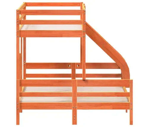 Narivoodi, 90X200/140X200 cm Vahapruun, Männipuit