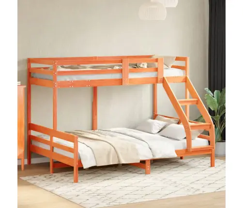 Narivoodi, 90X200/140X200 cm Vahapruun, Männipuit