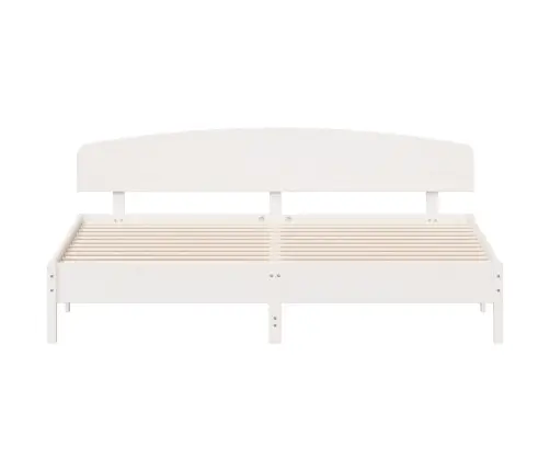 Gulta Bez Matrača, Balts, 200X200 Cm, Priedes Masīvkoks Vidaxl