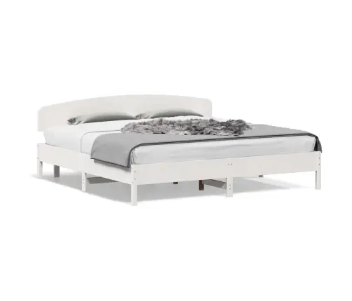 Voodiraam Ilma Madratsita, Valge, 180 X 200 cm Männipuit