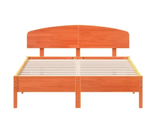 Voodiraam Ilma Madratsita, Vahapruun, 140 X 200 cm Männipuit