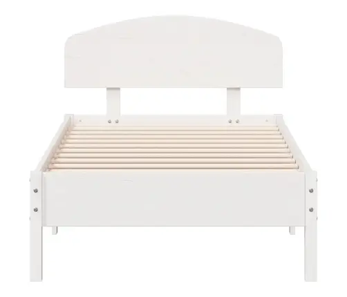 Voodiraam Ilma Madratsita, Valge, 90 X 200 cm Männipuit