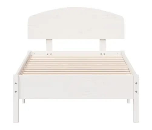 Gulta Bez Matrača, Balts, 75X190 Cm, Priedes Masīvkoks Vidaxl