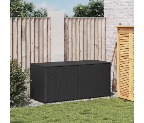 Dārza Uzglabāšanas Kaste, Melna, 283 Litri, Pe Rotangpalma Vidaxl