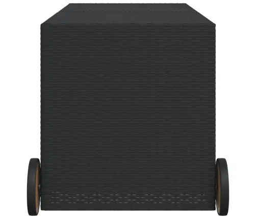 Dārza Kaste Ar Riteņiem, Melna, 283 Litri, Pe Rotangpalma Vidaxl