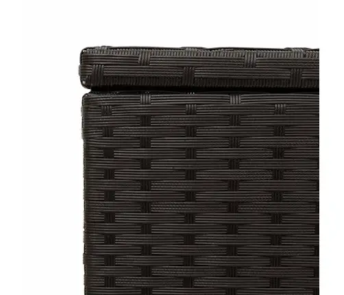 Dārza Kaste Ar Riteņiem, Melna, 190 Litri, Pe Rotangpalma Vidaxl