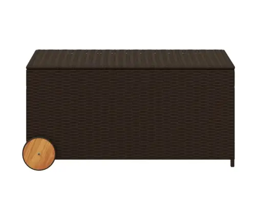 Sodo Daiktadėžė Su Ratukais, Rudos Spalvos, 190L, Poliratanas Sodo Daiktadėžė Su Ratukais, Rudos Spalvos, 190L, Poliratanas