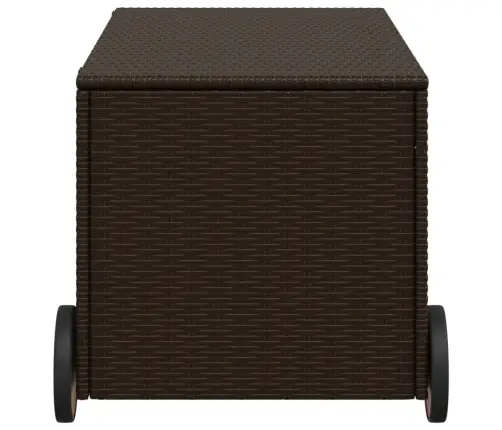 Sodo Daiktadėžė Su Ratukais, Rudos Spalvos, 190L, Poliratanas Sodo Daiktadėžė Su Ratukais, Rudos Spalvos, 190L, Poliratanas