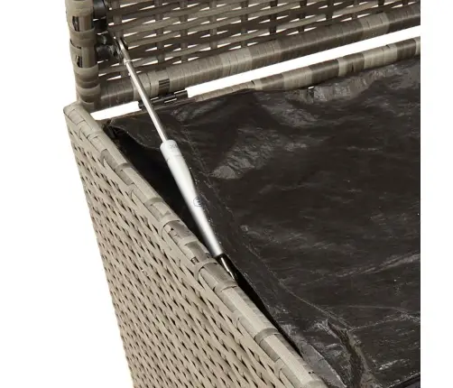 Dārza Kaste Ar Riteņiem, Pelēka, 190 Litri, Pe Rotangpalma Vidaxl