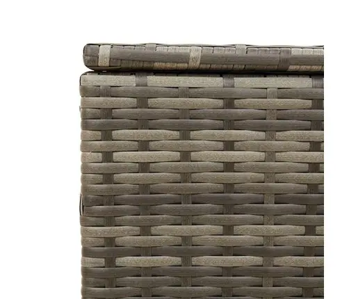 Dārza Kaste Ar Riteņiem, Pelēka, 190 Litri, Pe Rotangpalma Vidaxl