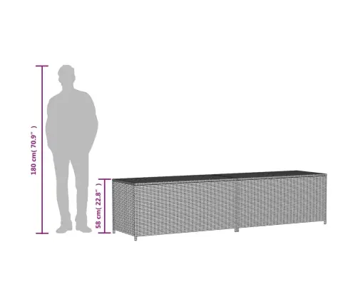 Dārza Uzglabāšanas Kaste, Bēša, 469 Litri, Pe Rotangpalma Vidaxl