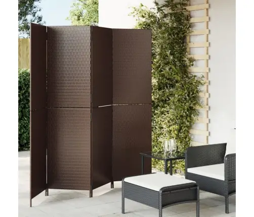 Istabas Sadalītājs, 4 Paneļi, Brūna Polirotangpalma Vidaxl
