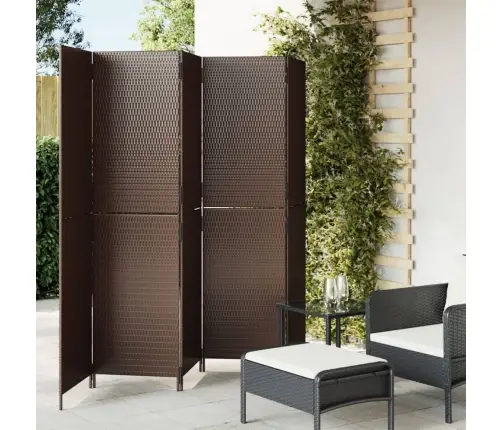 Istabas Sadalītājs, 5 Paneļi, Brūna Polirotangpalma Vidaxl